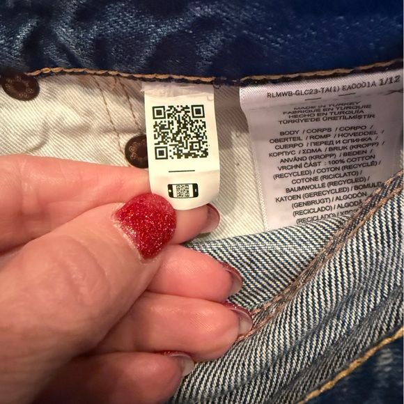 NWT Polo Ralph Lauren Men Paint Splatter Denim classic Straight Jeans Blue 34x30 - Picture 8 of 12